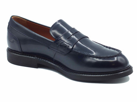 Nero Giardini NeroGiardini 500600 Wembley Blu Mocassini eleganti per Uomo in pelle abrasivata Blu