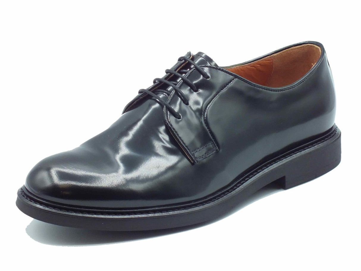 Nero Giardini NeroGiardini E400151UE Wembley Nero Scarpe eleganti per Uomo in pelle abrasivata con lacci Nero