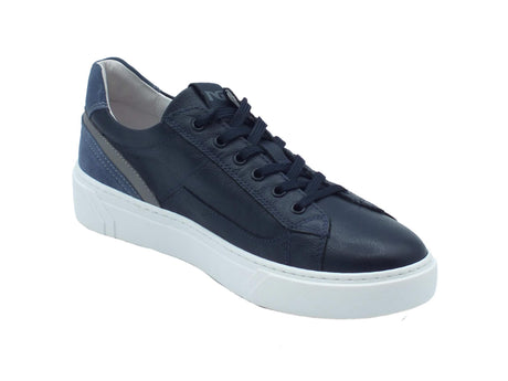 Nero Giardini NeroGiardini E400241U Dollarino Blu Sneakers Sportive per Uomo in pelle con lacci e lampo Blu