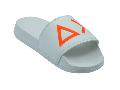 SUN68 SUN68 X34103 Slippers Logo Bianco Ciabatte per Uomo in gomma Bianco
