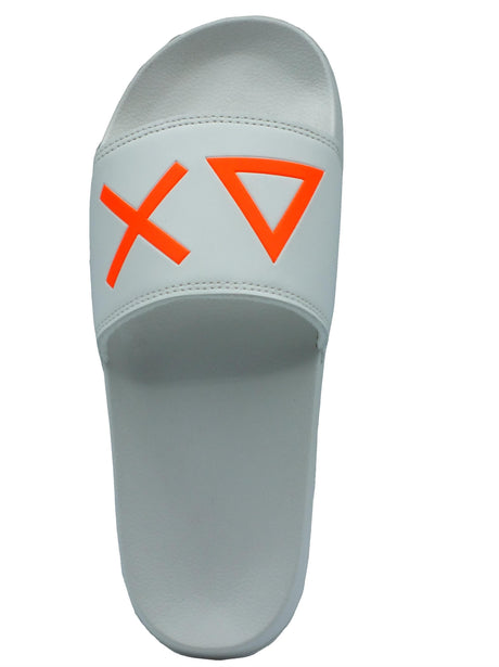 SUN68 SUN68 X34103 Slippers Logo Bianco Ciabatte per Uomo in gomma Bianco
