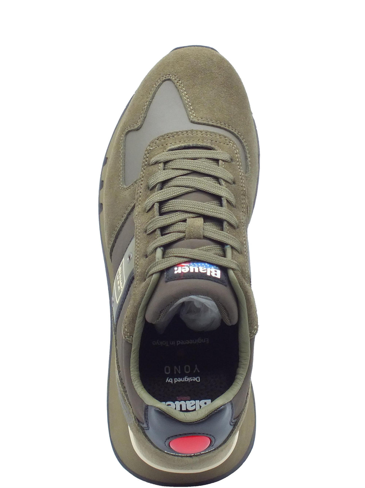 Blauer USA Blauer USA F4TOKYO01 Military Green Sneakers Sportive per Uomo in pelle e tessuto Military Green