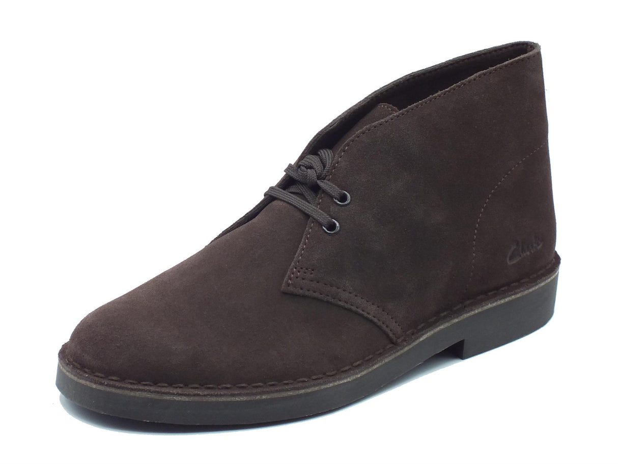 Clarks Clarks Desert Bt Evo Dark Brown Suede Polacchine classiche per Uomo in camoscio testa di moro Brown