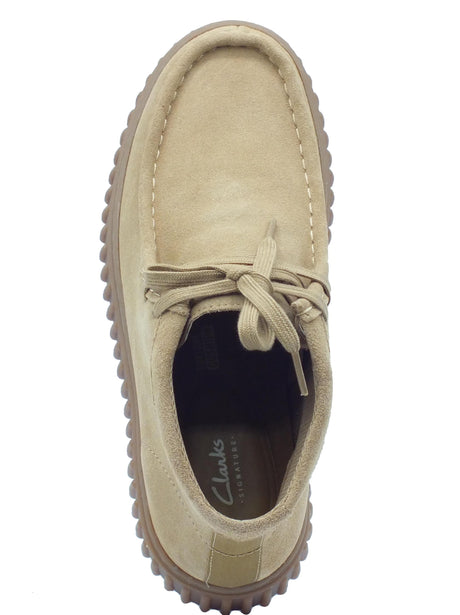 Clarks Clarks Torhill Hi Dark Sand Suede Scarponcini modello Ingegnere per Uomo in camoscio sabbia Sand Suede