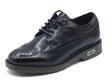 CULT CULT CLE101623 Brushed Leather Black Scarpe per Uomo in pelle abrasivata duilio con lacci Black