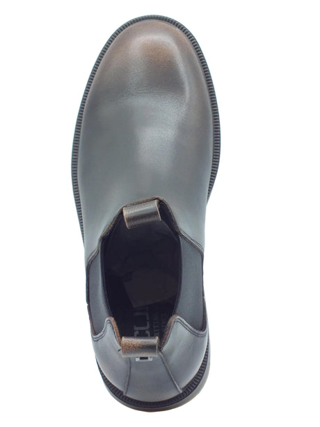 CULT Cult CLM353000 Ozzy Black Brown Scarponcini Uomo Beatles in pelle nera spazzolata marrone Black Brown