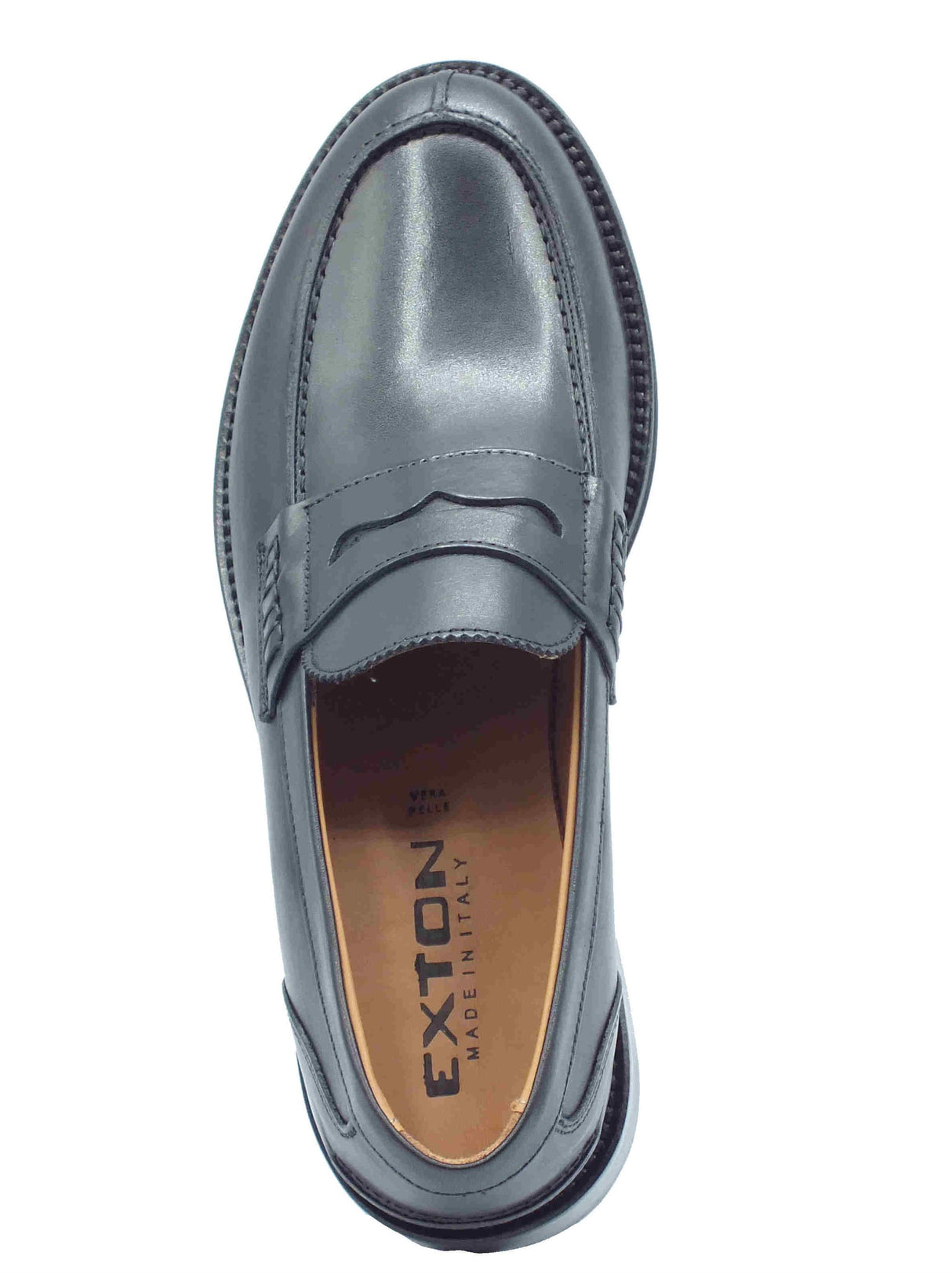 Exton Exton 102 Vitiello Nero Mocassini Eleganti per Uomo in pelle Nero