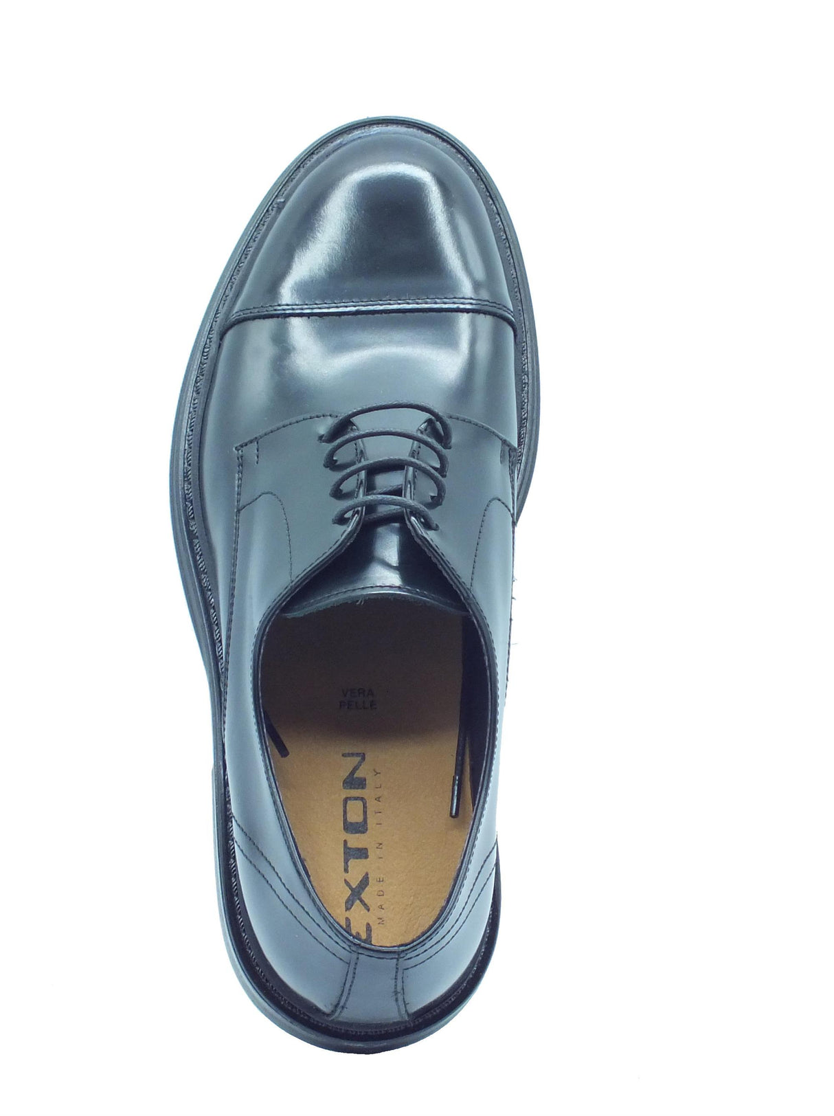 Exton Exton 270 Abrasivato Nero Scarpe Eleganti per Uomo in pelle Nero