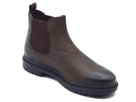 Geox Geox U16DDA Andalo Coffee Bordeaux Scarponcini Beatles per Uomo in pelle e tessuto testa di moro Coffee Bordeaux