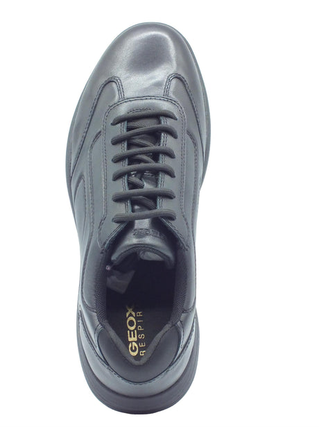 Geox Geox U45BXD Spherica Black Sneakers per uomo in pelle nera Black