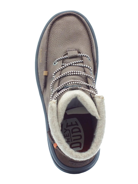 Hey Dude HeyDude 40189 Bradley Boot Leather Brown Scarponcini per Uomo in pelle marrone Brown