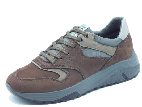 Igi&Co Igi&Co 6639822 Nabuk Gum Caffè Marrone Snekaers per Uomo in nabuk e tessuto Marrone