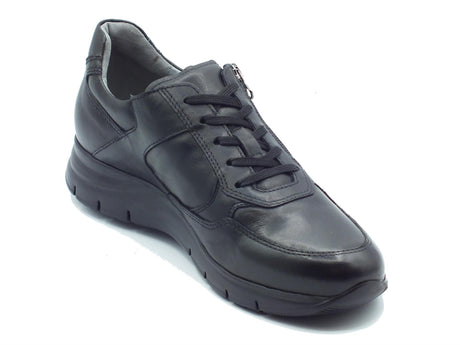 Nero Giardini NeroGiardini I102153U Vienna Nero Sneakers per Uomo in pelle con lampo e lacci Nero