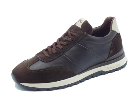 Nero Giardini NeroGiardini I400411U Arold T. Moro Sneakers per Uomo in pelle e nabuk testa di moro con lacci T. Moro