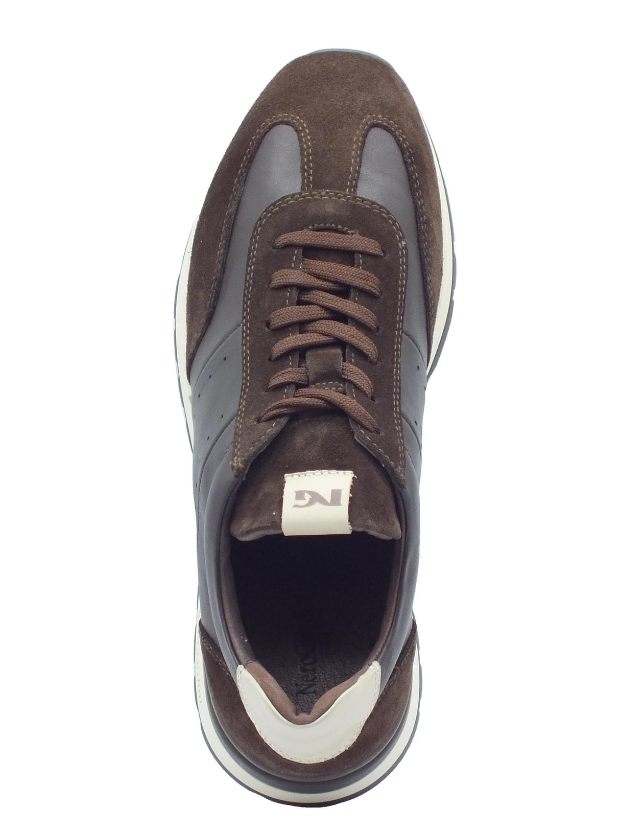 Nero Giardini NeroGiardini I400411U Arold T. Moro Sneakers per Uomo in pelle e nabuk testa di moro con lacci T. Moro