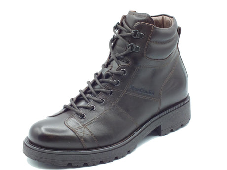 Nero Giardini NeroGiardini I400512U Kenia Caffè Anfibi per Uomo in pelle testa di moro con lacci e lampo Kenia Caffè