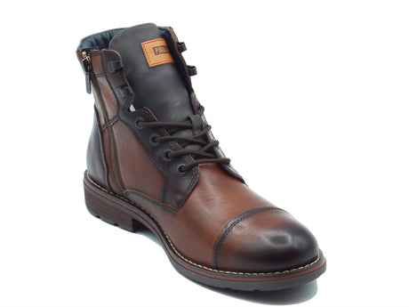 Pikolinos Pikolinos 8156C1 York Cuero Scarponcini per Uomo in pelle cuoio con lampo e lacci Cuero