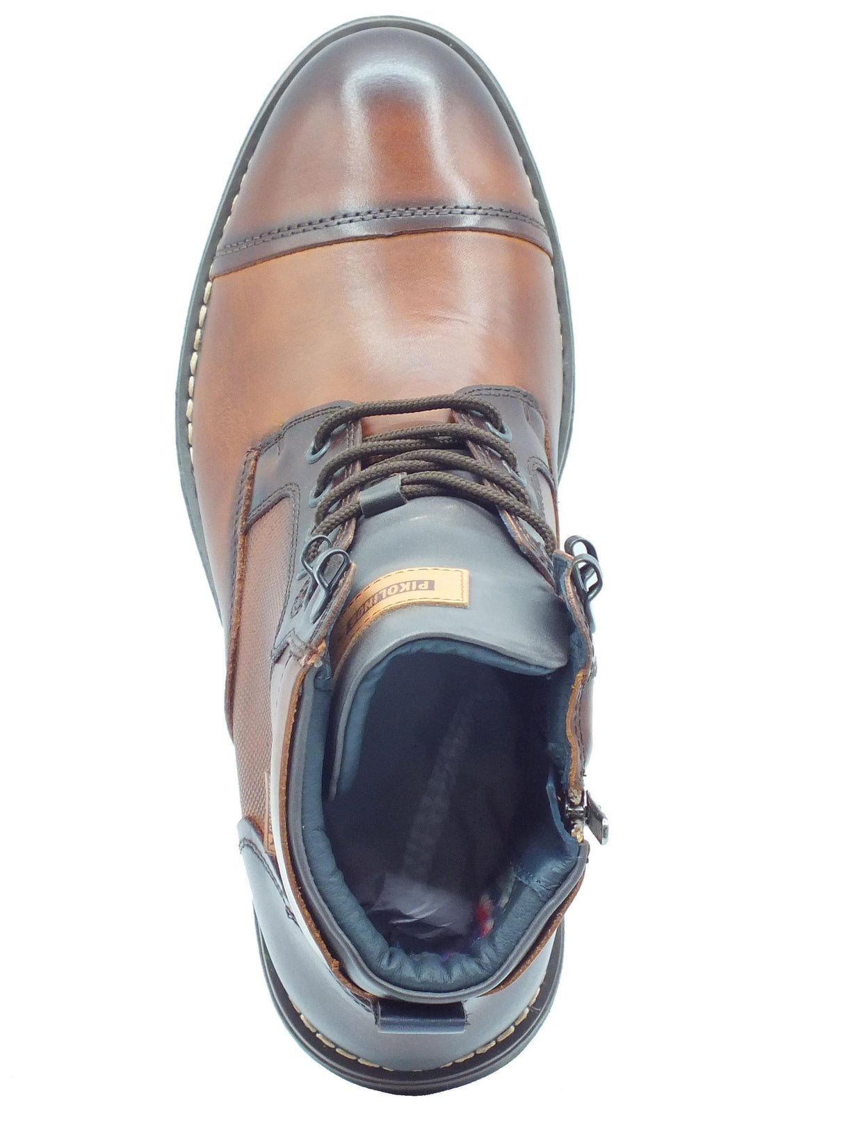 Pikolinos Pikolinos 8156C1 York Cuero Scarponcini per Uomo in pelle cuoio con lampo e lacci Cuero