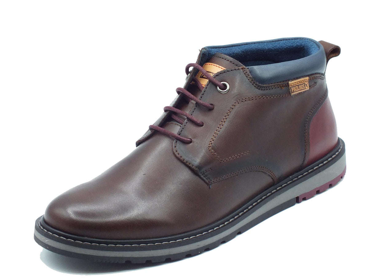 Pikolinos Pikolinos 8181C1 Berna Olmo Scarpe per Uomo in pelle testa di moro con lacci Olmo