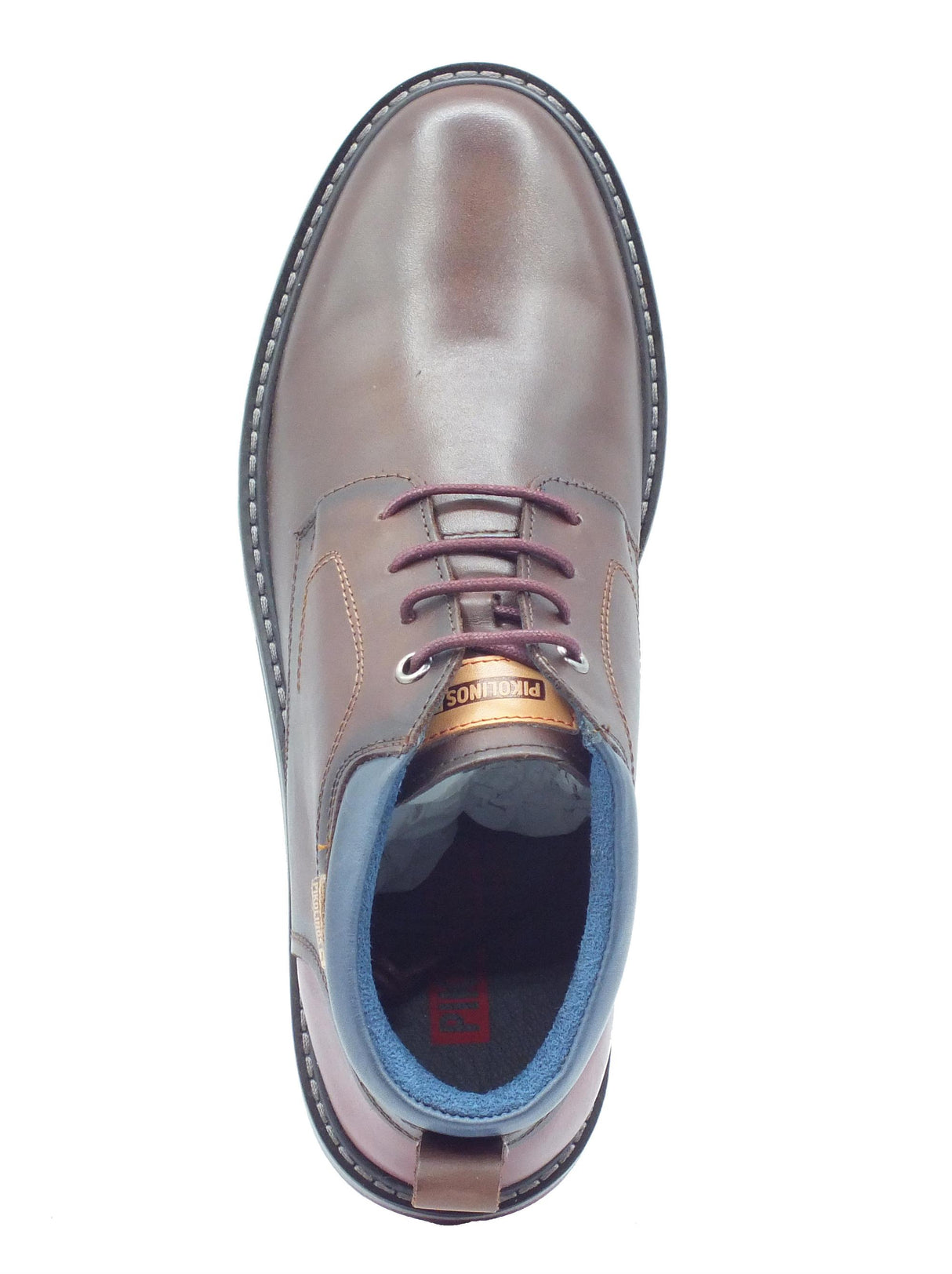 Pikolinos Pikolinos 8181C1 Berna Olmo Scarpe per Uomo in pelle testa di moro con lacci Olmo