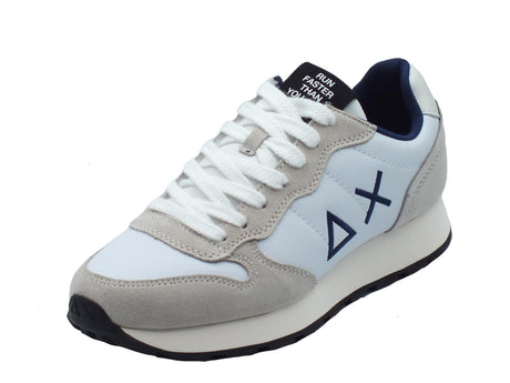 SUN68 SUN68 Z44104 Tom Classic Bianco Scarpe Sportive per Uomo in nabuk e tessuto Bianco