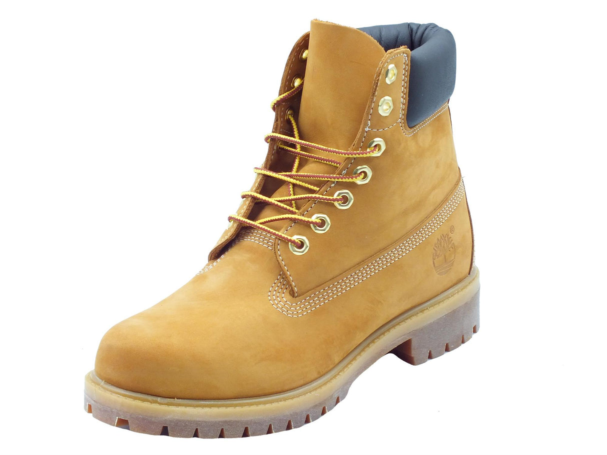 Timberland Timberland 110061 Premium 6 in lace Wheat Scarponcini Waterproof per Uomo in nabuk marrone Wheat