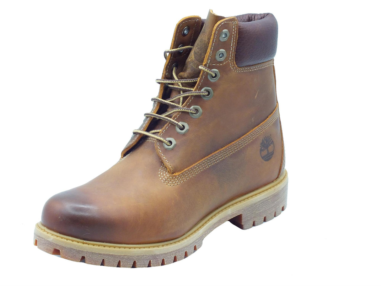 Timberland Timberland 127094 Premium 6 in lace Brown Scarponcini Waterproof Uomo pelle ingrassata marrone Brown