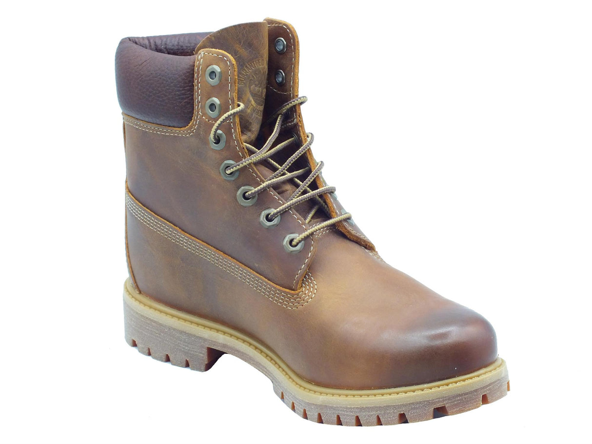 Timberland Timberland 127094 Premium 6 in lace Brown Scarponcini Waterproof Uomo pelle ingrassata marrone Brown