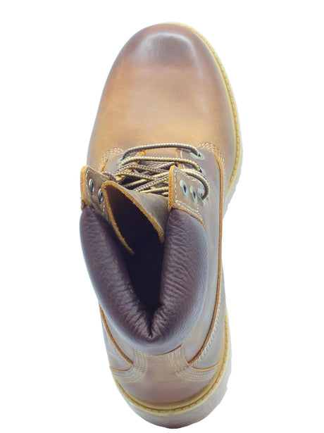 Timberland Timberland 127094 Premium 6 in lace Brown Scarponcini Waterproof Uomo pelle ingrassata marrone Brown
