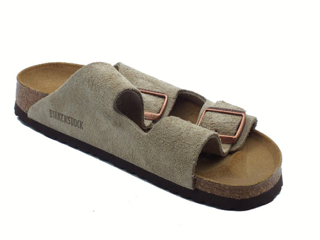 Birkenstock Birkenstock 0051463 Arizona BS Taupe Sandali per Uomo con doppia fibia in camoscio Taupe