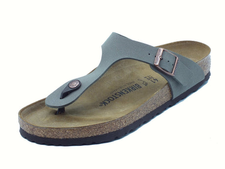 Birkenstock Birkenstock Infradito Uomo 0043391 Gizeh BS Stone pelle verde Stone