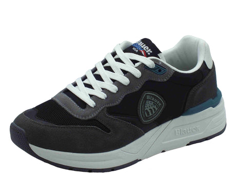 Blauer USA Blauer USA S5Ray02 Grey Sneakers Sportive per Uomo in nabuk e tessuto grigio Grey