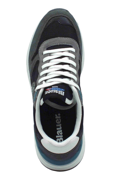 Blauer USA Blauer USA S5Ray02 Grey Sneakers Sportive per Uomo in nabuk e tessuto grigio Grey