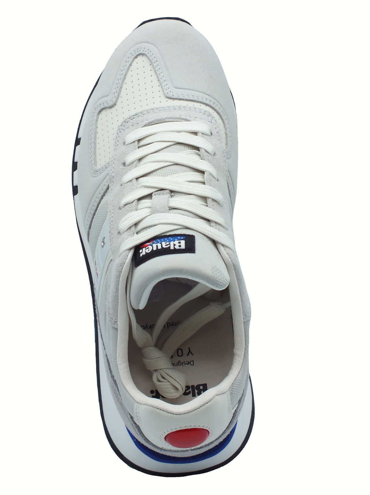 Blauer USA Blauer USA S5TOKYO01 Grey Sneakers Sportive per Uomo in pelle e tessuto grigio chiaro Grey