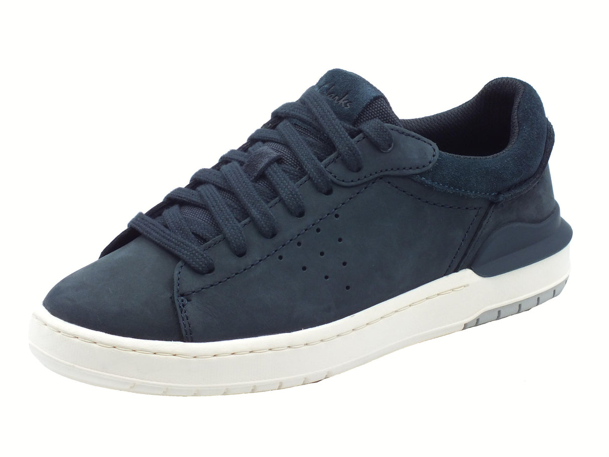 Clarks Clarks Courtlite2 Run Navy Nubuck Sneakers Sportive per Uomo in nabuk blu scuro Navy