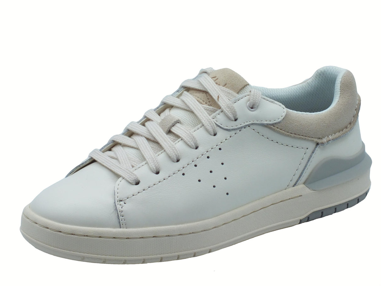 Clarks Clarks Courtlite2 Run White Leather Sneakers Sportive per Uomo in pelle White