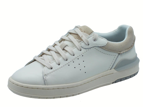 Clarks Clarks Courtlite2 Run White Leather Sneakers Sportive per Uomo in pelle White