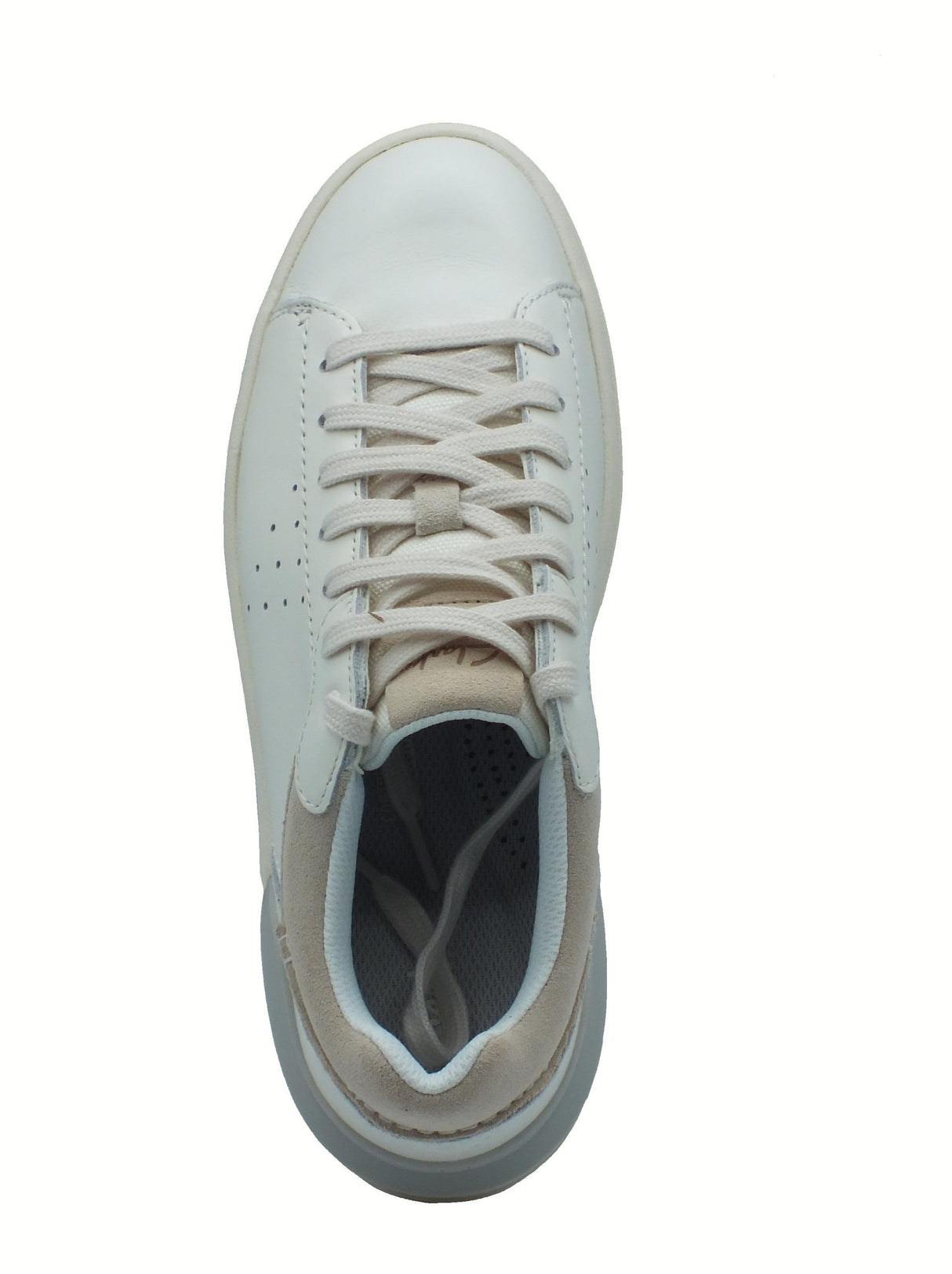 Clarks Clarks Courtlite2 Run White Leather Sneakers Sportive per Uomo in pelle White