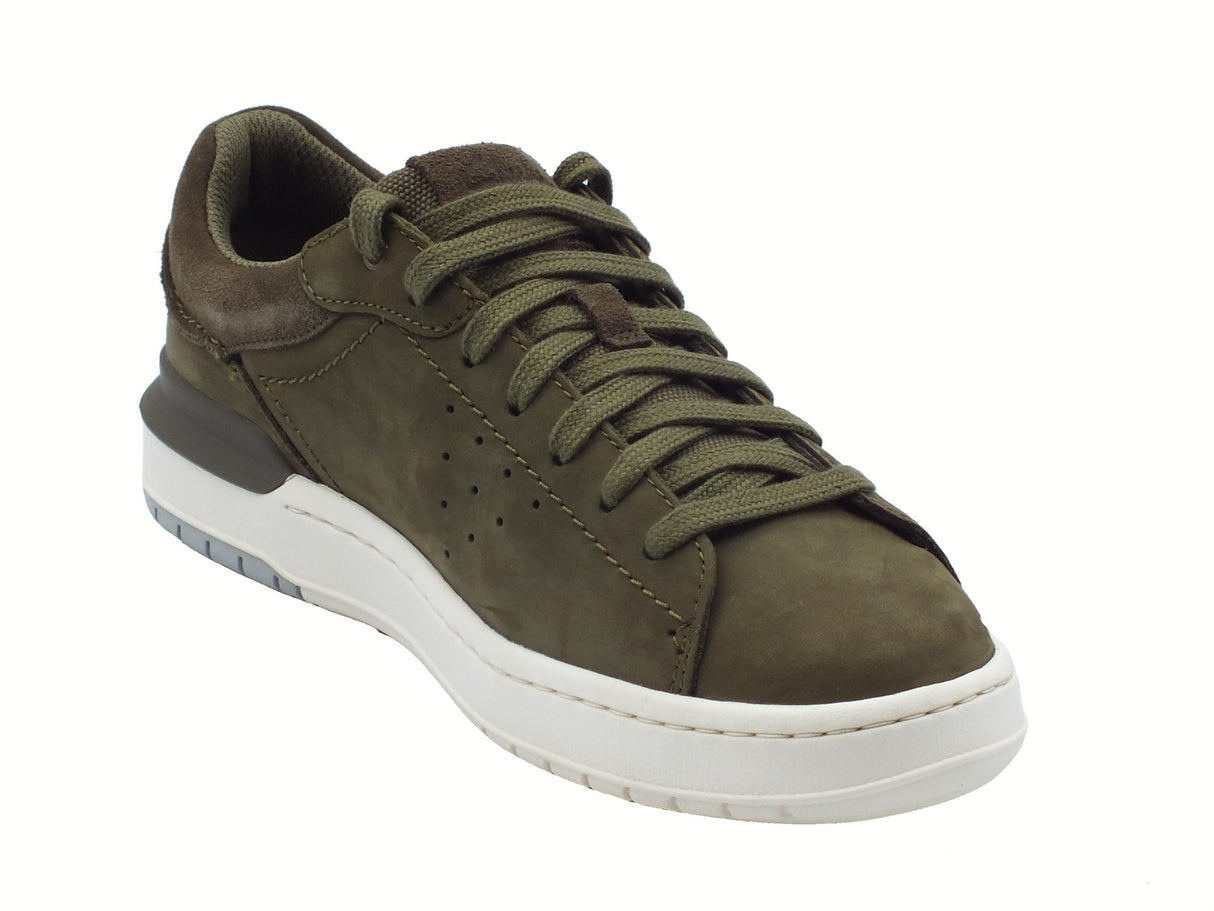 Clarks Clarks Courtlite2 Run Olive Nubuck Sneakers Sportive per Uomo in nabuk verde verde