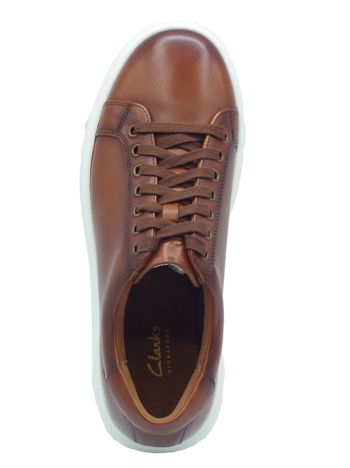 Clarks Clarks Scarpe Uomo Goswell Tie Tan pelle marrone Marrone