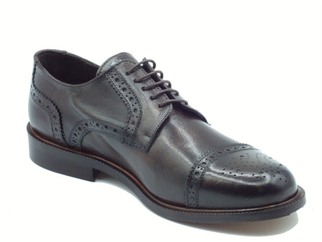 Exton Exton 6622 Vitello Toscano Scarpe Eleganti per Uomo in pelle testa di moro fondo cuoio testa di moro