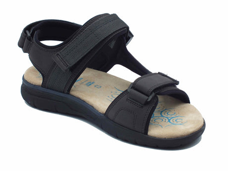 Geox Geox U55ELB Spherica Dk Coffee Sandali per Uomo in tessuto triplo strappo Dk Coffee