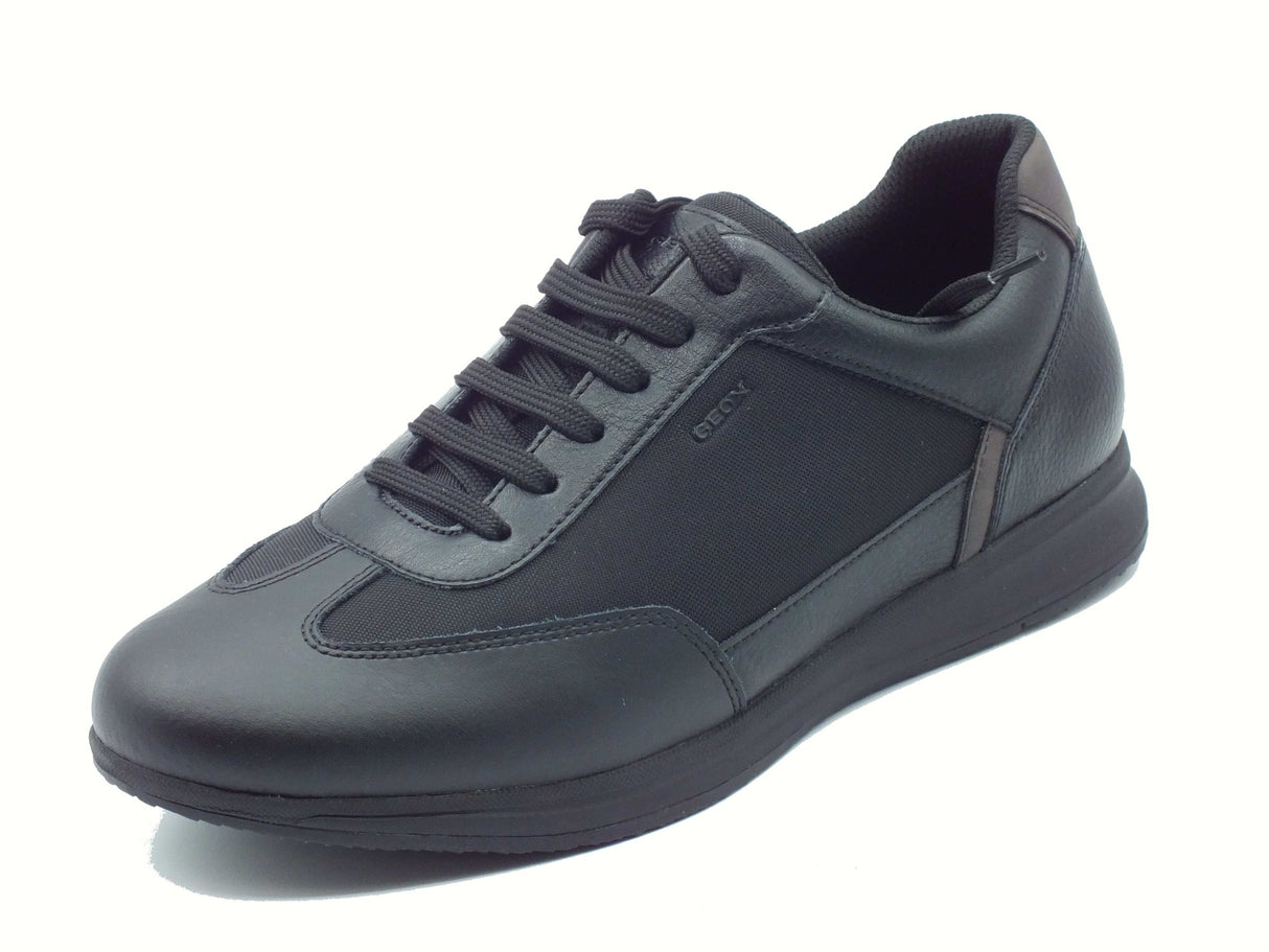Geox Geox U55H5C Avery Black Sneakers Sportive per Uomo in nabuk e tessuto nero Black