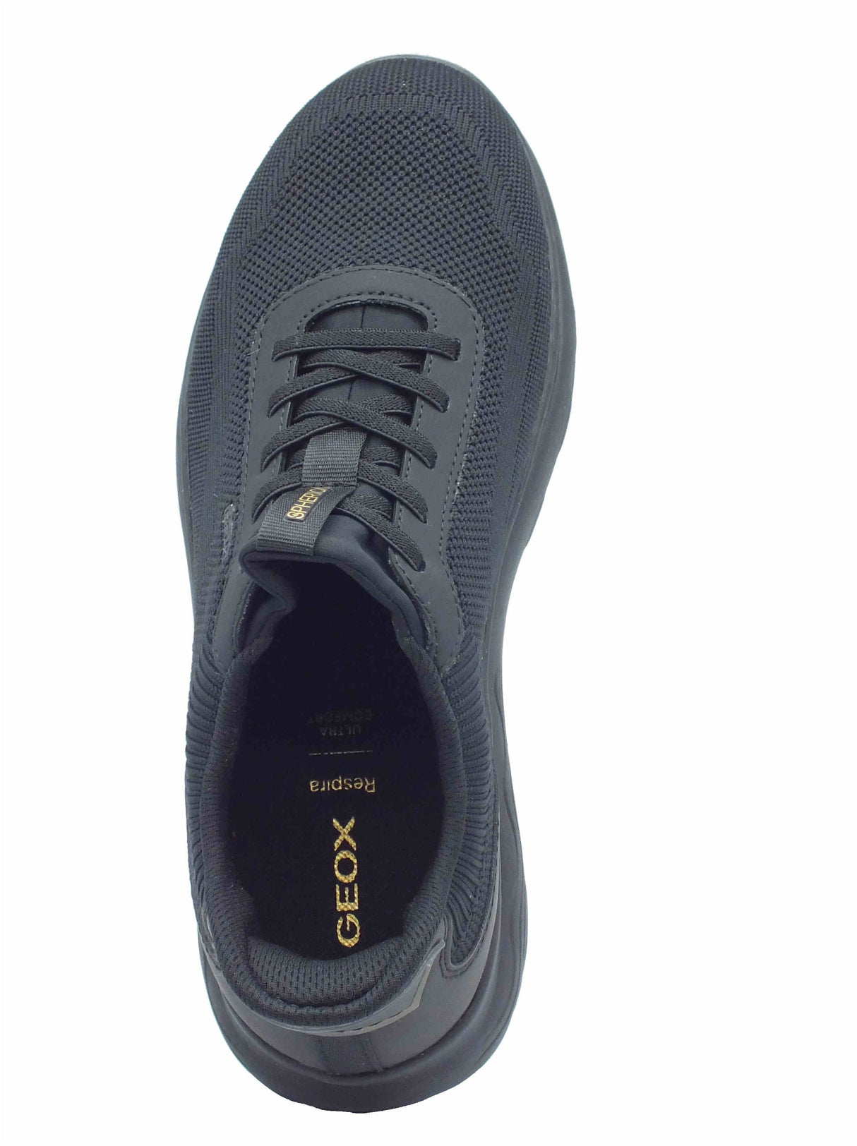 Geox Geox U55MPA Spherica Black Sneakers Sportive per Uomo in tessuto nero Black
