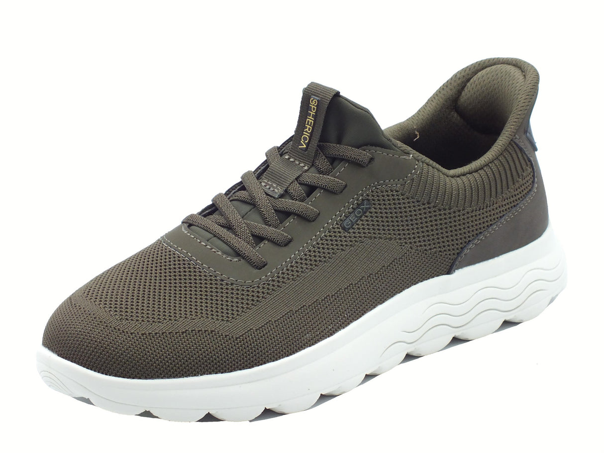 Geox Geox U55MPA Spherica Military Sneakers Sportive per Uomo in tessuto verde Military