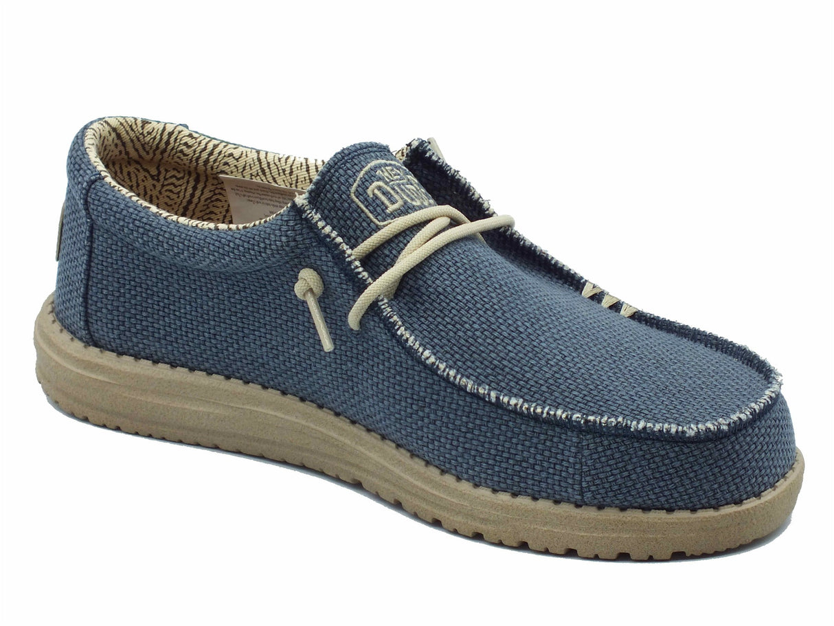 Hey Dude HeyDude 40003-4NM Wally Braided Blue Night Scarpe per Uomo in tessuto blu scuro Blue Night