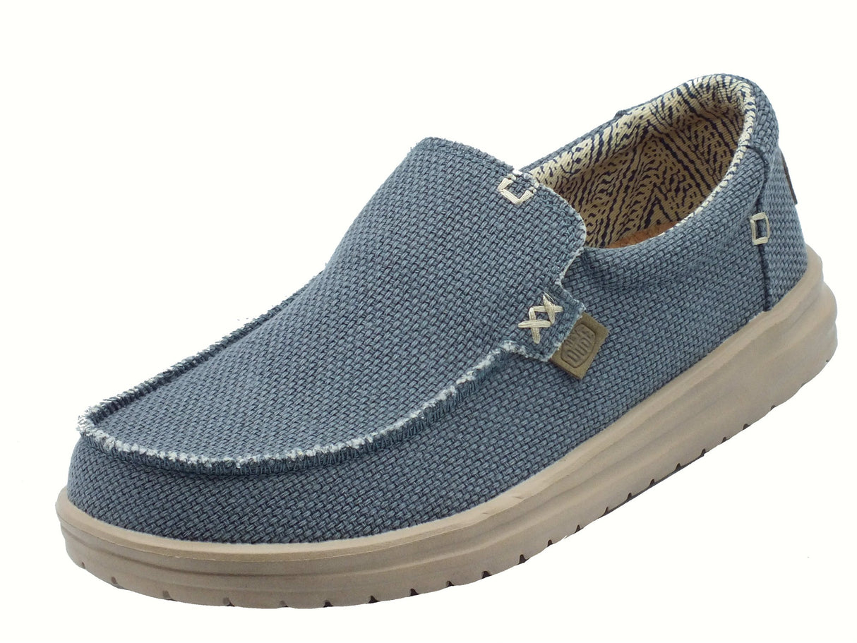 Hey Dude HeyDude 40124-4NL Mikka Braided Deep Blue Mocassini per Uomo in tessuto blu scuro Deep Blue