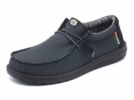 Hey Dude HeyDude 40403 Wally Sport Mesh Black Scarpe per Uomo in tessuto nero Black