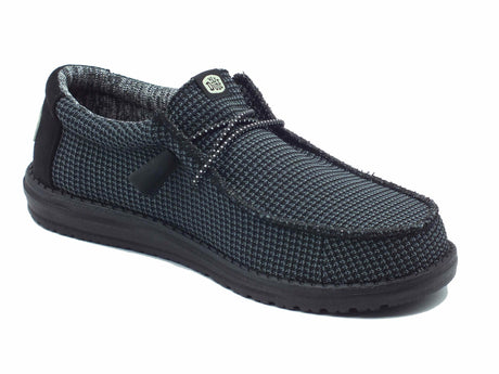 Hey Dude HeyDude 40403 Wally Sport Mesh Black Scarpe per Uomo in tessuto nero Black