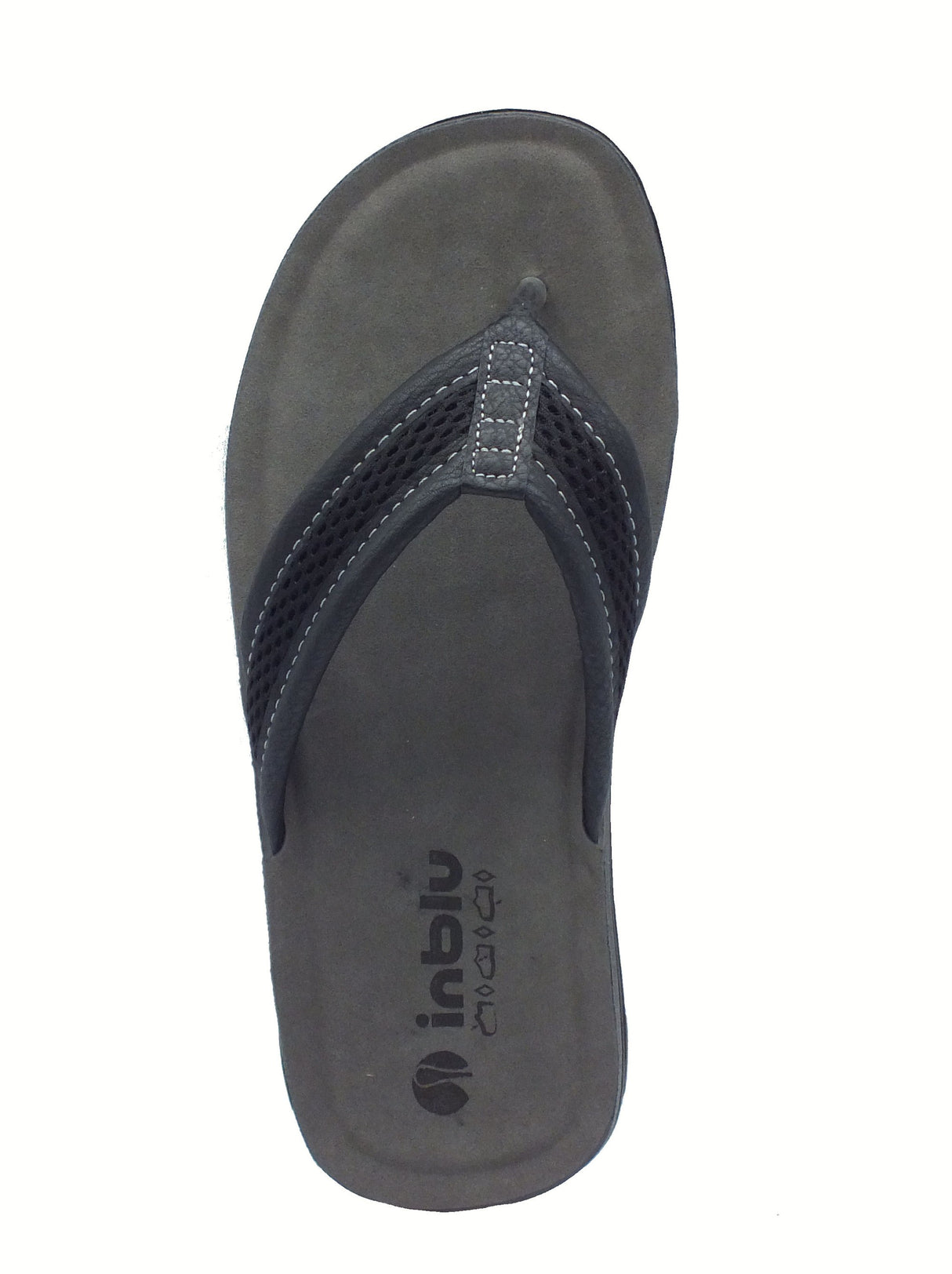 InBlu InBlu VT000011 Nero infradito per Uomo in tessuto blu sottopiede soft Nero